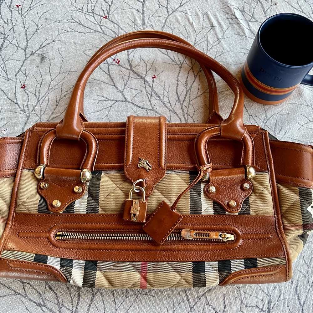 Designer Brown and Tan Women's Bag